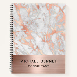 Rose Gold Marble Consultant Business Notizblock