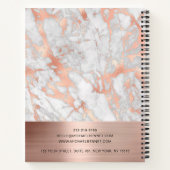 Rose Gold Marble Consultant Business Notizblock (Rückseite)