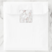 Rose Gold Marble Custom Blank Template Elegant Quadratischer Aufkleber (Tasche)