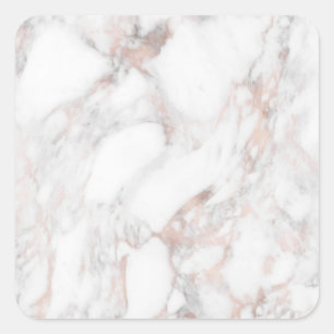 Rose Gold Marble Custom Blank Template Elegant Quadratischer Aufkleber
