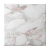 Rose Gold Marble Custom Template Trendy Elegant Fliese (Vorderseite)
