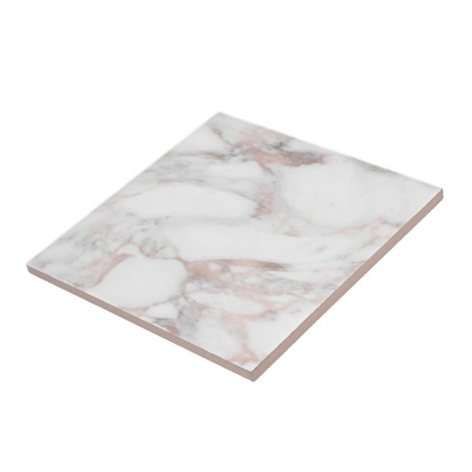 Rose Gold Marble Custom Template Trendy Elegant Fliese (Seite)
