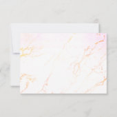 ROSE GOLD MARBLE DESIGN SAVE THE DATE RSVP KARTE (Rückseite)