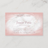 Rose Gold Marble Elegantes handgeschriebenes Skrip Visitenkarte (Rückseite)