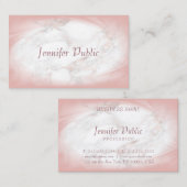 Rose Gold Marble Elegantes handgeschriebenes Skrip Visitenkarte (Vorne/Hinten)