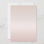 Rose Gold Marble Floral Rehearsal Dinner Einladung (Rückseite)