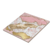 Rose Gold Marble Glitzer Agate Fliese (Seite)