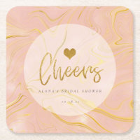 Rose Gold Marble Glitzer Brautparty