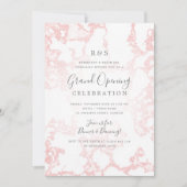 Rose Gold Marble Glitzer Corporate Grand Opening  Einladung (Vorderseite)