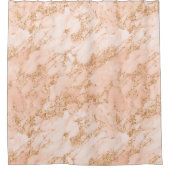 Rose Gold Marble Glitzer Duschvorhang (Vorderseite)