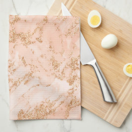 Rose Gold Marble Glitzer Geschirrtuch