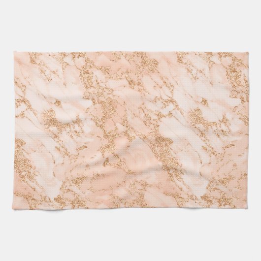 Rose Gold Marble Glitzer Geschirrtuch (Horizontal)