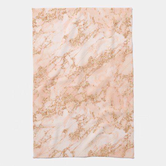 Rose Gold Marble Glitzer Geschirrtuch (Vertikal)