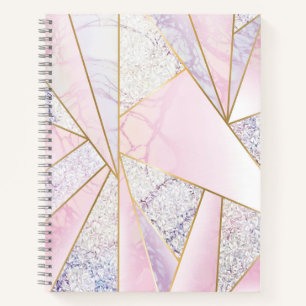 Rose Gold Marble Glitzer wie SpiralNotebook Notizblock