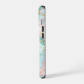 Rose Gold Marble iPhone 15 Hülle (Linke Seite)