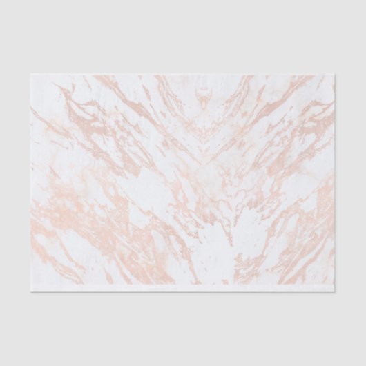 Rose Gold Marble Luxe Tissue Paper Seidenpapier (Vorderseite)