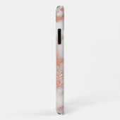 Rose Gold Marble Mit Monogramm Case-Mate iPhone Hülle (Hinten/Rechts)