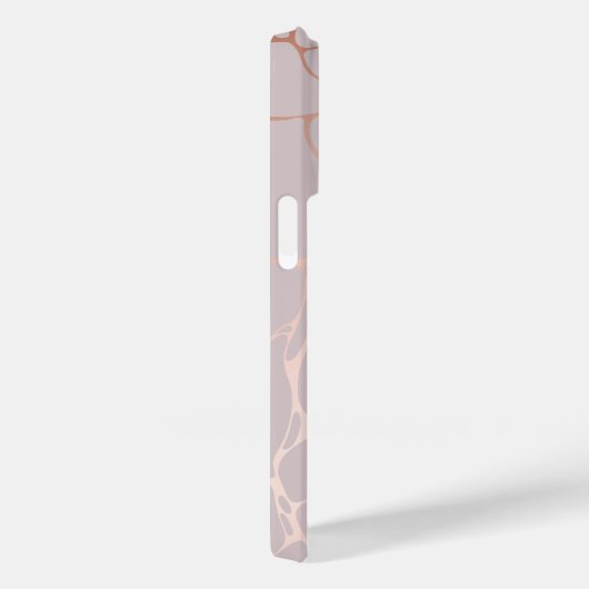 Rose Gold Marble Monogram iPhone Case (Rückseite / Rechts)