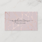 Rose Gold Marble Muster Signature-Skript Visitenkarte (Vorderseite)