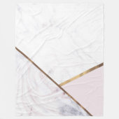 Rose Gold Marble Swirl & Blush Pink Bronze Glam Fleecedecke (Vorderseite)
