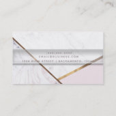 Rose Gold Marble Swirl & Blush Pink Bronze Glam Visitenkarte (Rückseite)