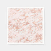 Rose Gold marbled Elegante Moderne Hochzeit Serviette (Vorderseite)