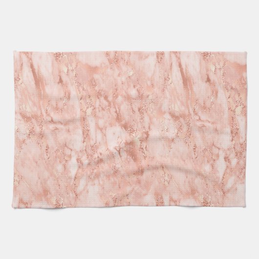 Rose Gold-Marmor 7 Geschirrtuch (Horizontal)