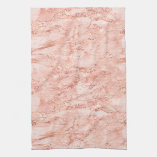 Rose Gold-Marmor 7 Geschirrtuch (Vertikal)