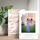 Rose Gold Marmor Abschluss Ankündigung