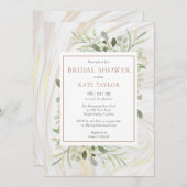 Rose Gold Marmor Aquädukt Brautparty Einladung (Vorne/Hinten)