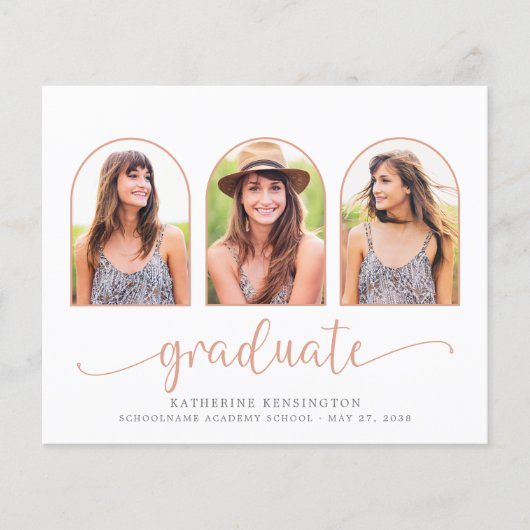 Rose Gold Marmor Arch 3 Foto Abschluss (Vorderseite)