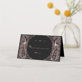 Rose Gold Marmor Art Deco Frieden Save the Date Platzkarte