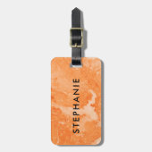 Rose-Gold-Marmor-Aufdruck Fett-Monogramm Gepäckanhänger (Vorderseite vertikal)