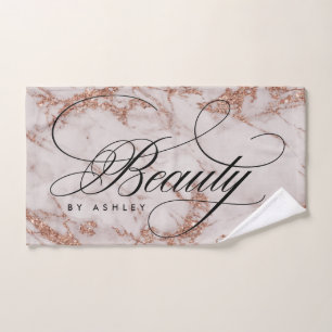 Rose Gold Marmor Beauty Handtuch