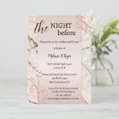 Rose Gold Marmor Blumen Probeessen Einladung (Stehend Vorderseite)