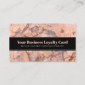 Rose Gold Marmor Business Loyalty Punch Card Terminkarte (Vorderseite)