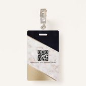 Rose Gold Marmor Champagner Textur Ausweis (Rückseite mit Klammer)