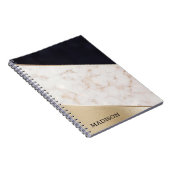 Rose Gold Marmor Champagner Textur Notizblock (Rechte Seite)