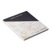 Rose Gold Marmor Champagner Textur Notizblock (angewinkelt)