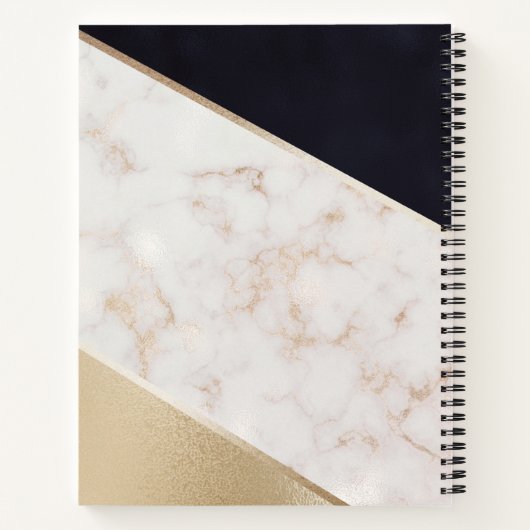 Rose Gold Marmor Champagner Textur Notizblock (Rückseite)