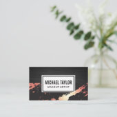 Rose-Gold-Marmor | Dunkles Dunkles Metall Visitenkarte (Stehend Vorderseite)