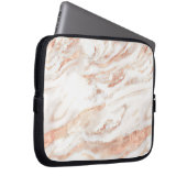 Rose-Gold-Marmor | Elegant Girly Copper Laptopschutzhülle (Vorne Rechts)
