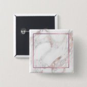 Rose Gold-Marmor Elegante benutzerdefinierte Blank Button (Vorne & Hinten)