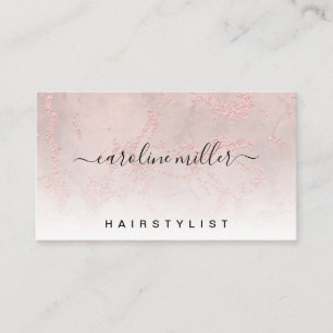 Rose Gold Marmor Folie Haar Make-up Schönheitssalo Visitenkarte