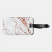 Rose Gold Marmor Gepäckanhänger (Rückseite horizontal)