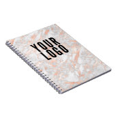 Rose Gold Marmor Geschäft Logo Werbematerial  Notizblock (Rechte Seite)