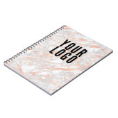 Rose Gold Marmor Geschäft Logo Werbematerial  Notizblock (Linke Seite)