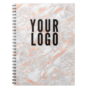 Rose Gold Marmor Geschäft Logo Werbematerial Notizblock