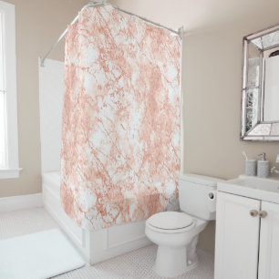 Rose Gold-Marmor-Glitzer 2 Duschvorhang