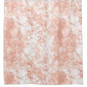Rose Gold-Marmor-Glitzer 2 Duschvorhang (Vorderseite)